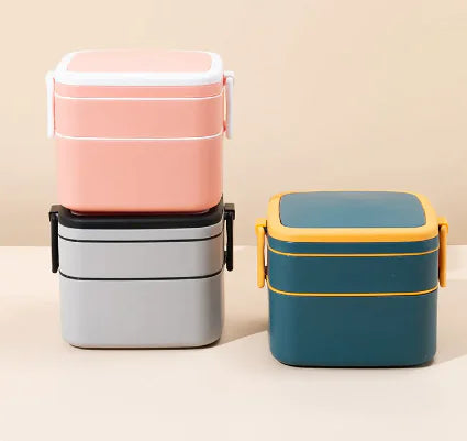 Portable Double-Layer Food Storage Container - Imagem 1